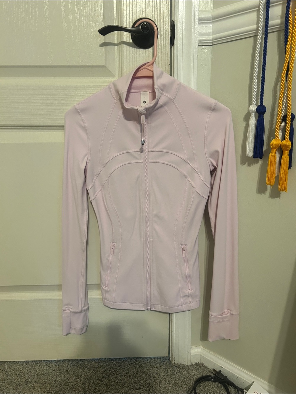 lululemon athletica Pale Pink Full-Zip Athletic Jacket